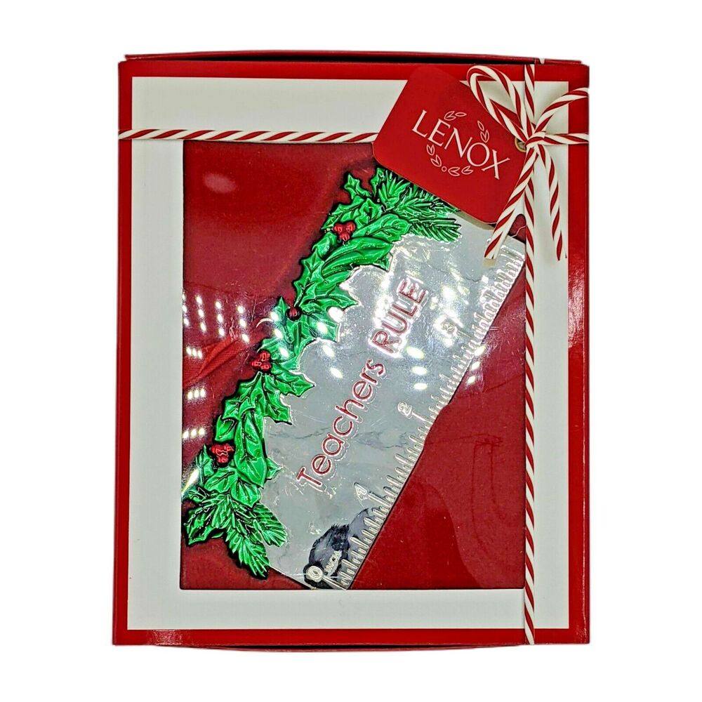 Lenox Teachers Rule Christmas Ornament New In Box Holiday Gift School